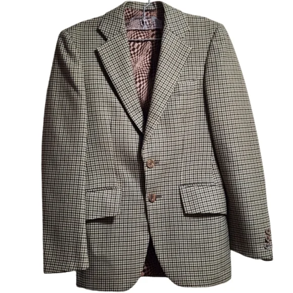 Vintage Drapeshire Houndstooth Blazer size small made in Canada - Picture 1 of 6